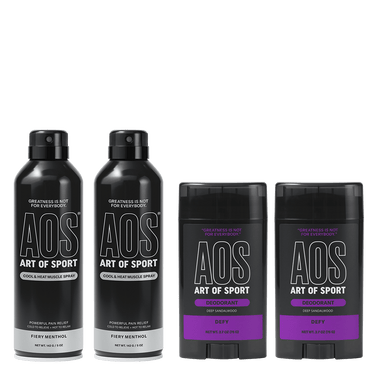 Cool & Heat Muscle Spray + Defy Deodorant